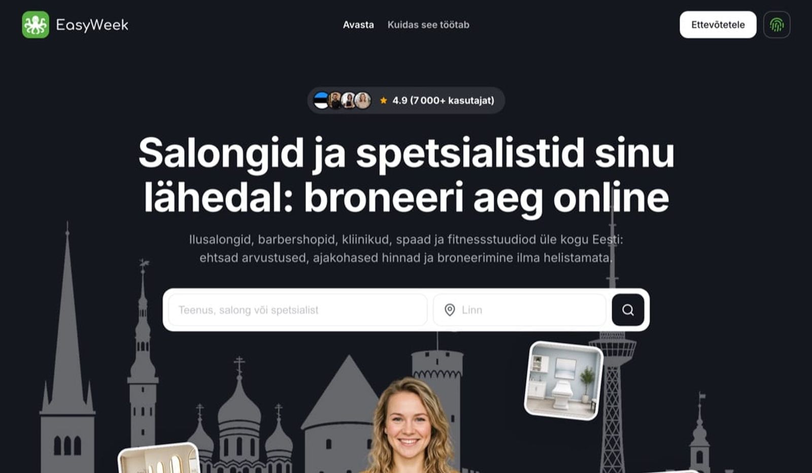 EasyWeeki kataloogi avaleht Eestis